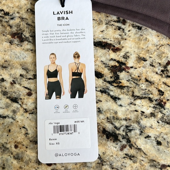 ALO SOFT Lavish Bra Chocolate Brown- NWT Size XS - Picture 3 of 3